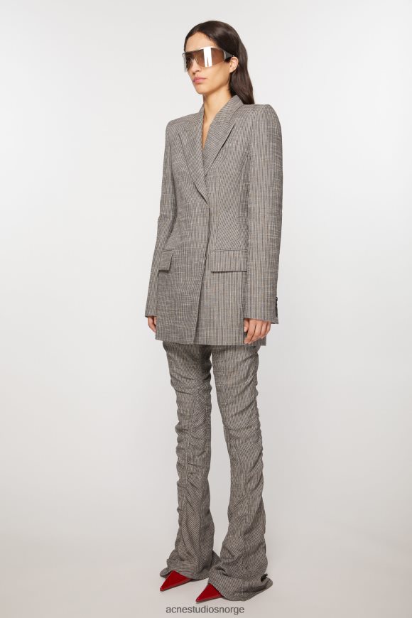 Acne Studios figursydd dressjakke N2PP4F123 klær gråmelert