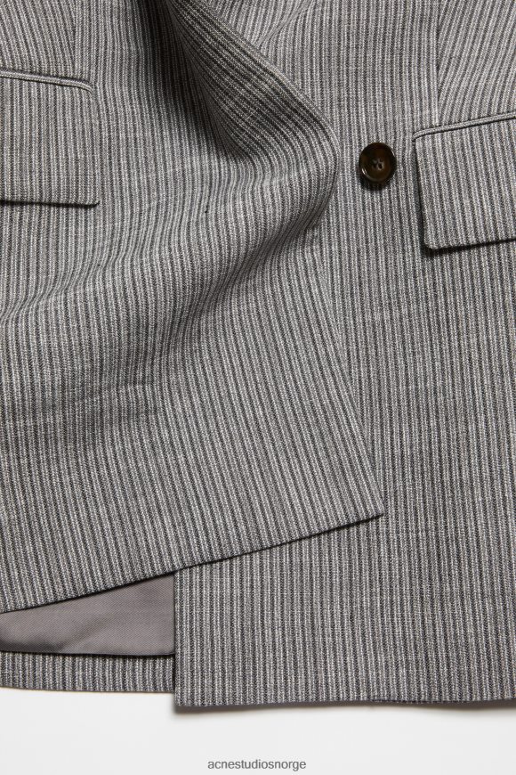 Acne Studios figursydd dressjakke N2PP4F123 klær gråmelert