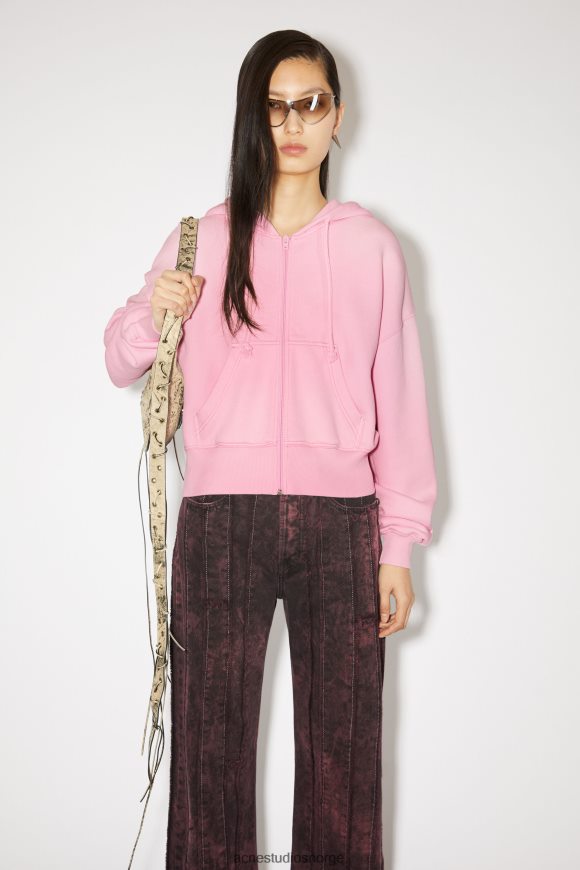 Acne Studios farget jakke med glidelås N2PP4F164 klær boble rosa