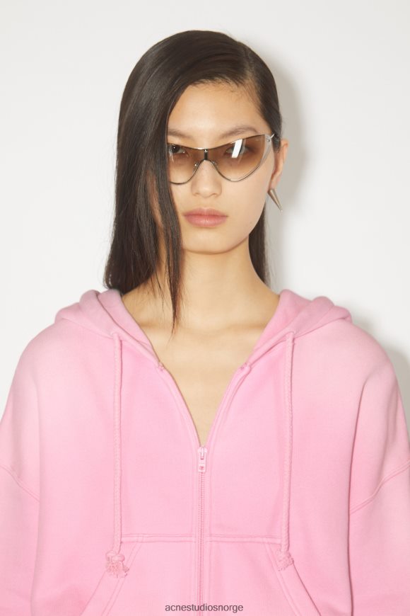 Acne Studios farget jakke med glidelås N2PP4F164 klær boble rosa