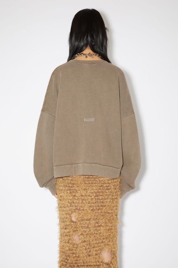 Acne Studios genser med rund hals N2PP4F162 klær mørkebrun