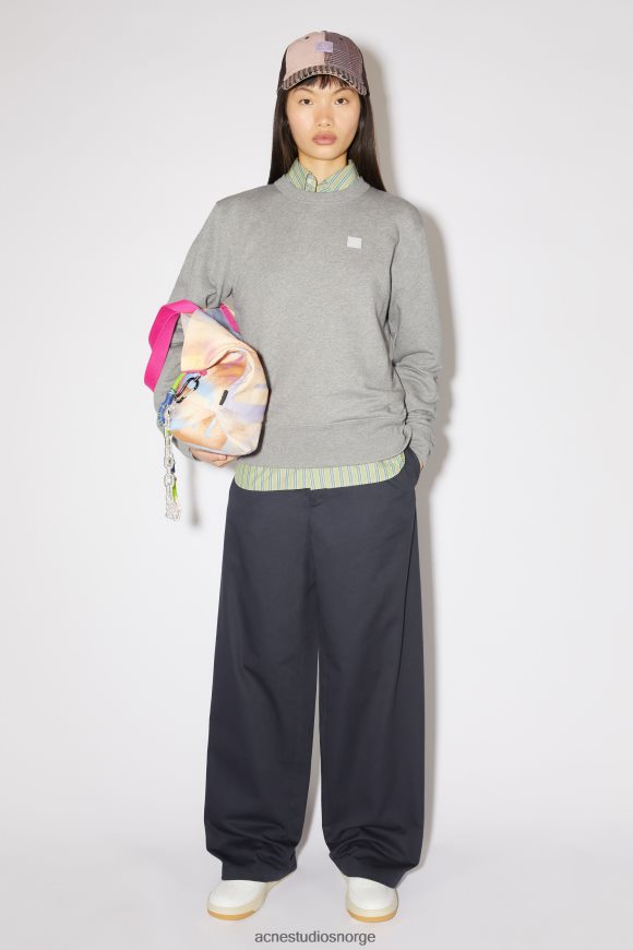 Acne Studios genser med rund hals - normal passform unisex N2PP4F157 klær lys grå melange