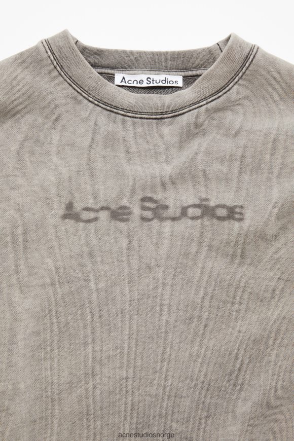 Acne Studios genser med uskarp logo N2PP4F143 klær bleknet grå