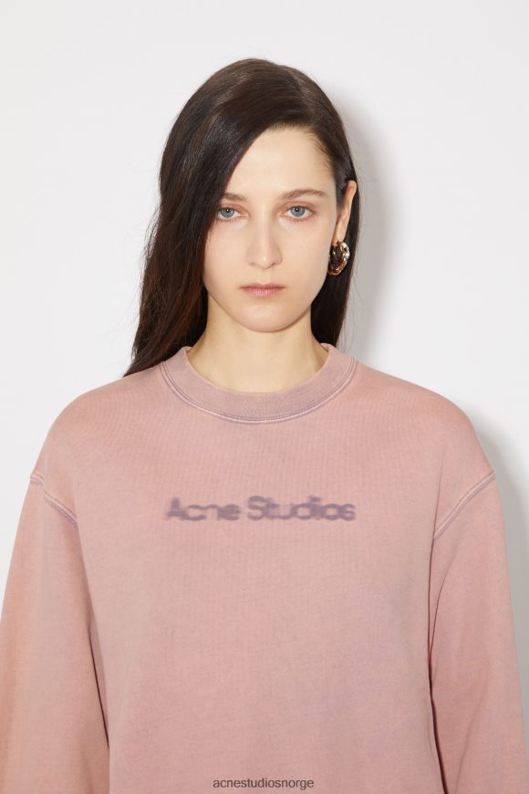 Acne Studios genser med uskarp logo N2PP4F163 klær bleknet lilla