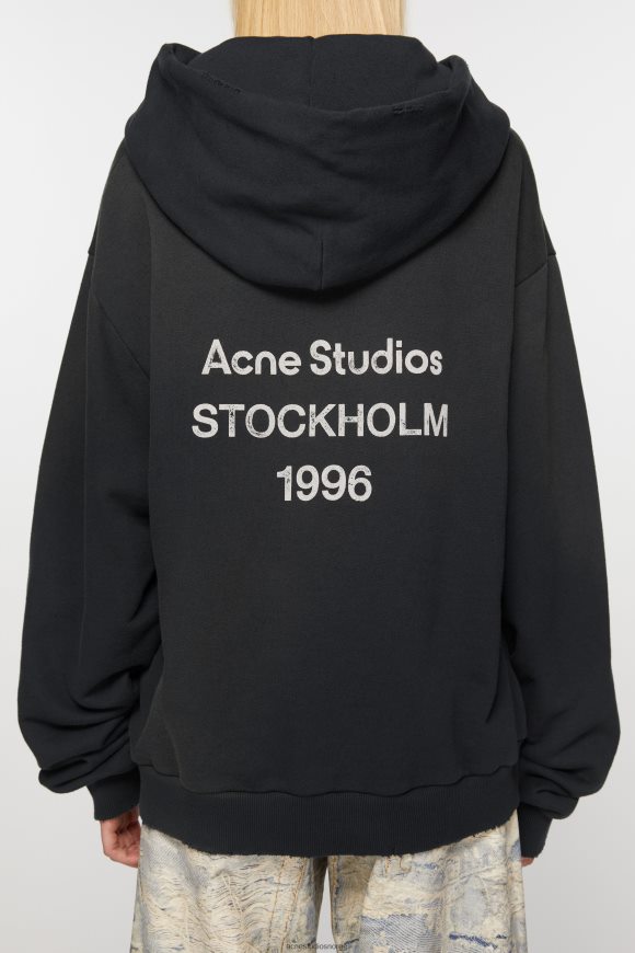 Acne Studios hettegenser med logo N2PP4F139 klær svart