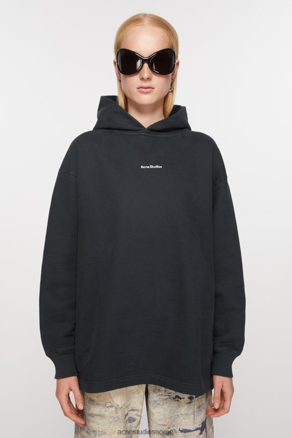 Acne Studios hettegenser med logo N2PP4F148 klær svart
