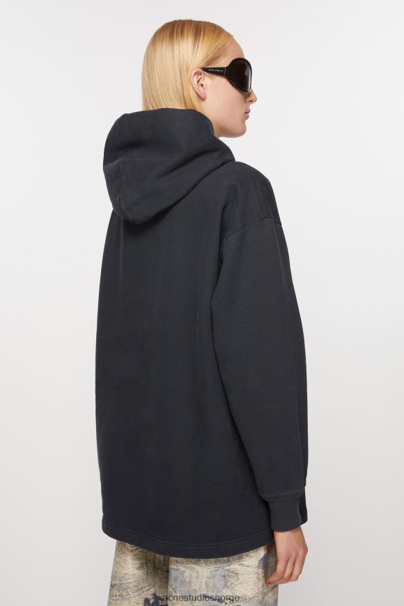 Acne Studios hettegenser med logo N2PP4F148 klær svart