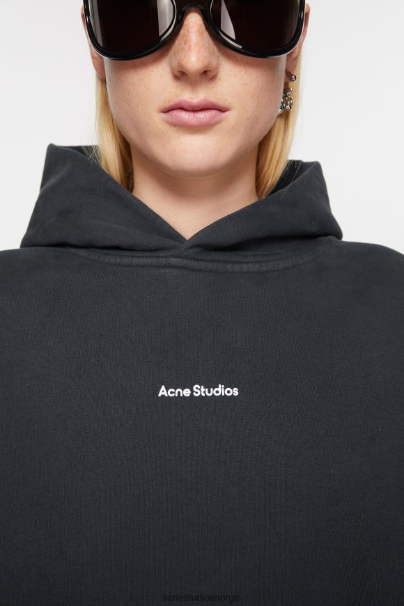 Acne Studios hettegenser med logo N2PP4F148 klær svart
