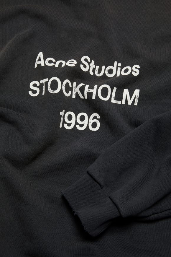 Acne Studios hettegenser med logo N2PP4F960 klær svart