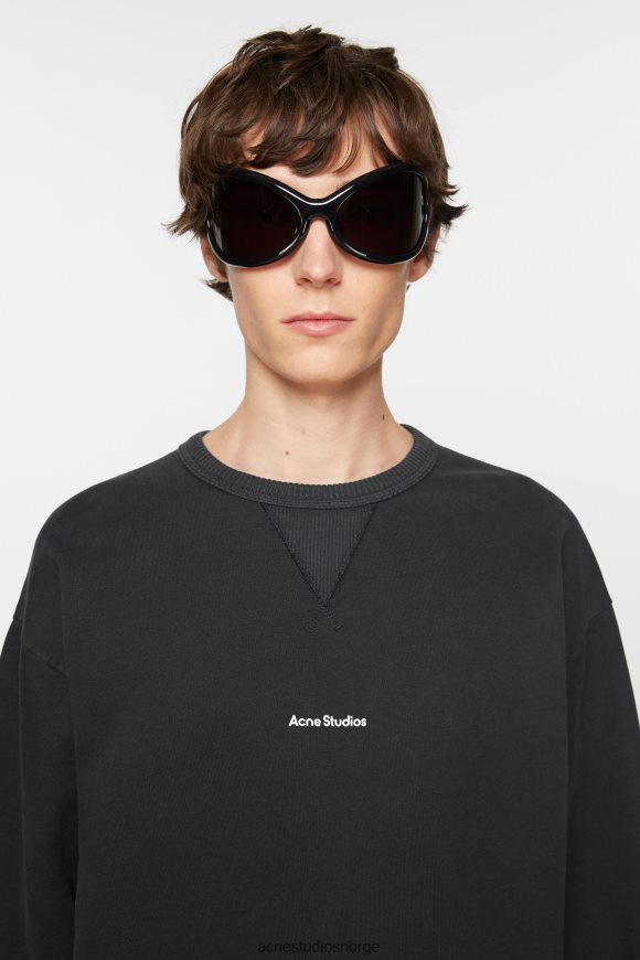 Acne Studios logo genser N2PP4F971 klær svart