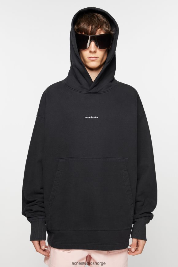 Acne Studios logo hettegenser N2PP4F970 klær svart