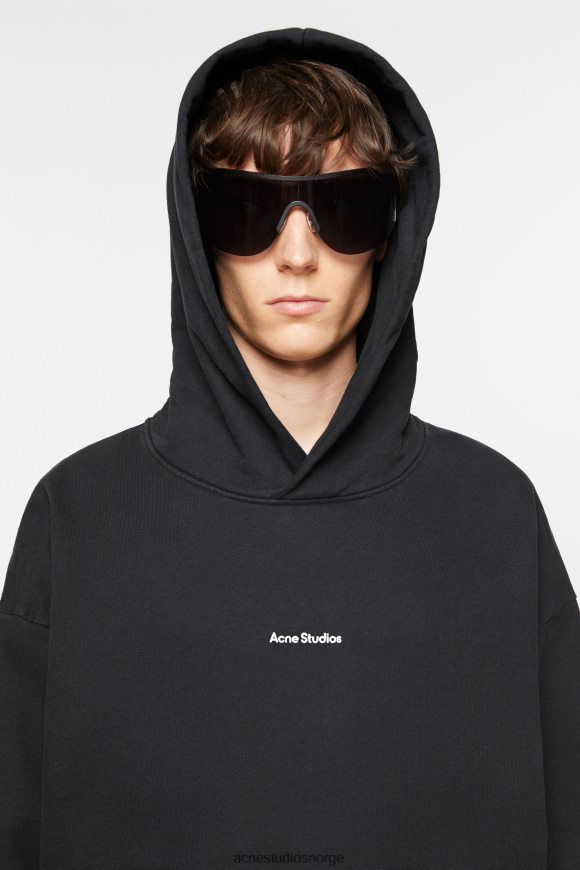 Acne Studios logo hettegenser N2PP4F970 klær svart