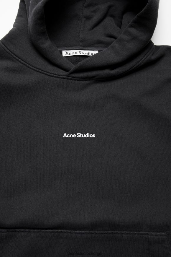 Acne Studios logo hettegenser N2PP4F970 klær svart