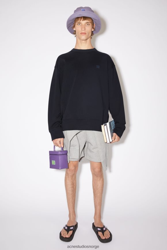Acne Studios sweatshirt med rund hals - unisex avslappet passform N2PP4F1188 klær svart