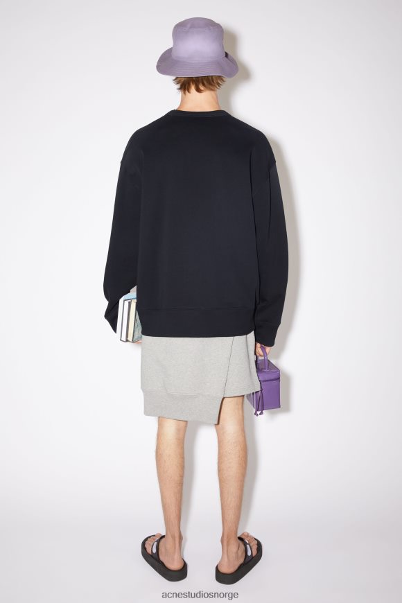 Acne Studios sweatshirt med rund hals - unisex avslappet passform N2PP4F1188 klær svart
