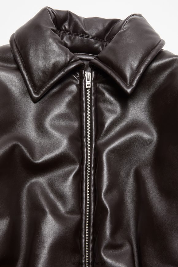 Acne Studios belagt bomberjakke N2PP4F10 klær mørkebrun