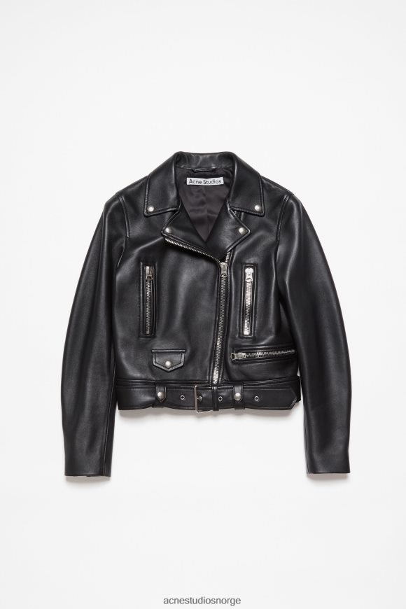 Acne Studios bikerjakke i skinn N2PP4F2 klær svart