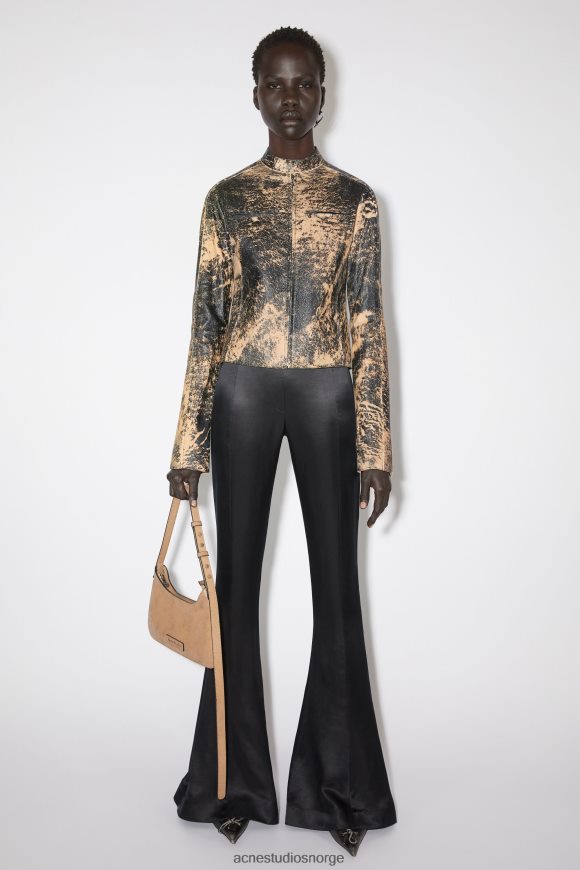 Acne Studios bikerjakke i skinn N2PP4F48 klær svart
