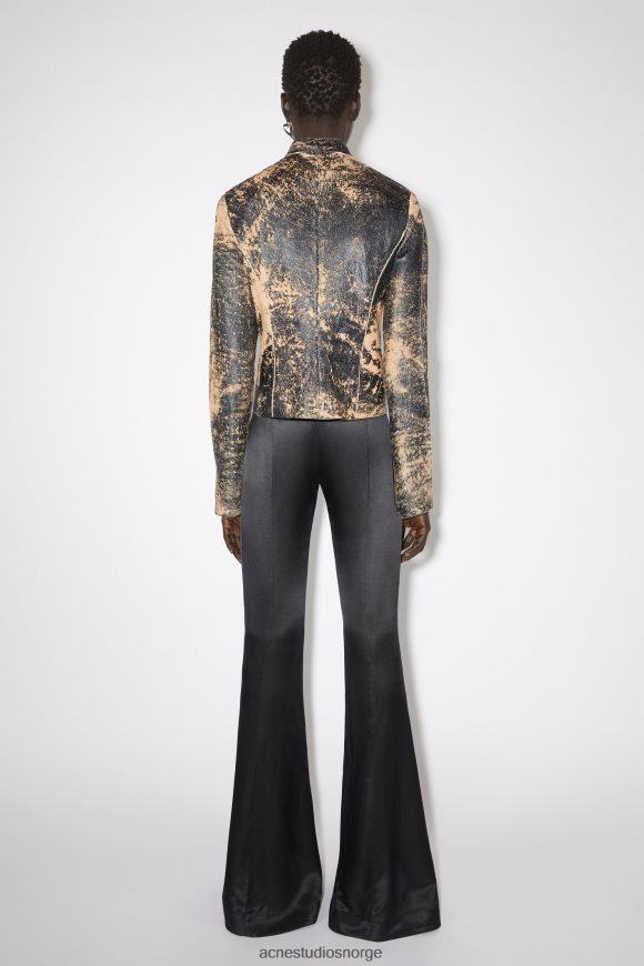 Acne Studios bikerjakke i skinn N2PP4F48 klær svart