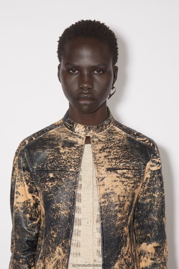 Acne Studios bikerjakke i skinn N2PP4F48 klær svart