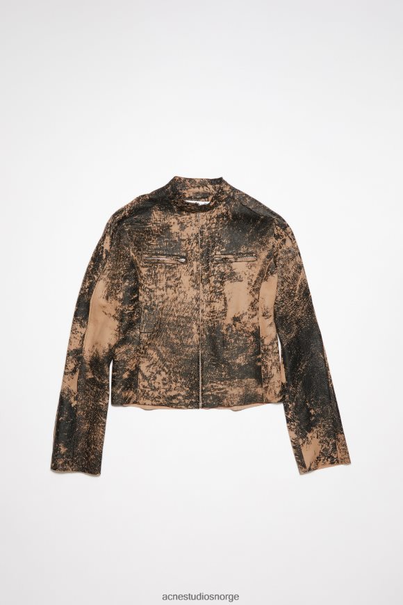 Acne Studios bikerjakke i skinn N2PP4F48 klær svart