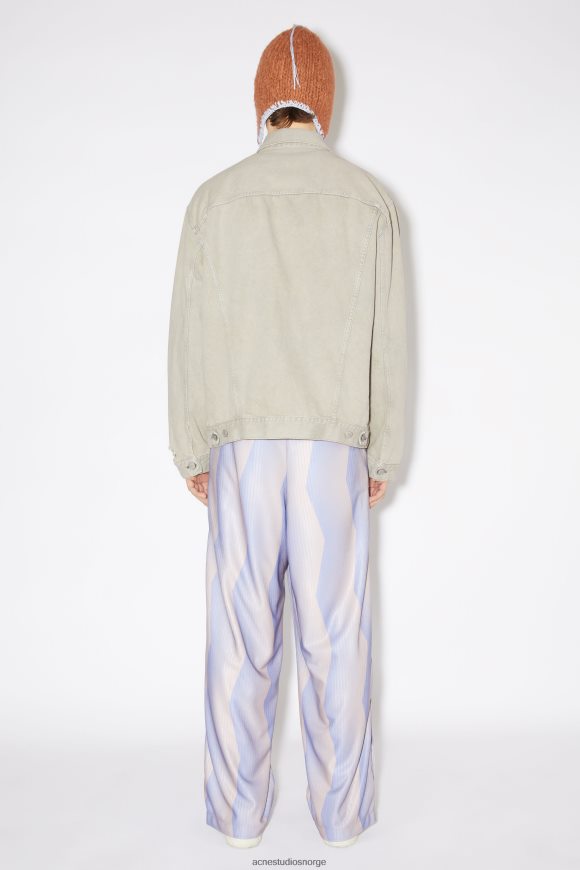 Acne Studios denimjakke med avslappet passform N2PP4F918 klær grå/beige