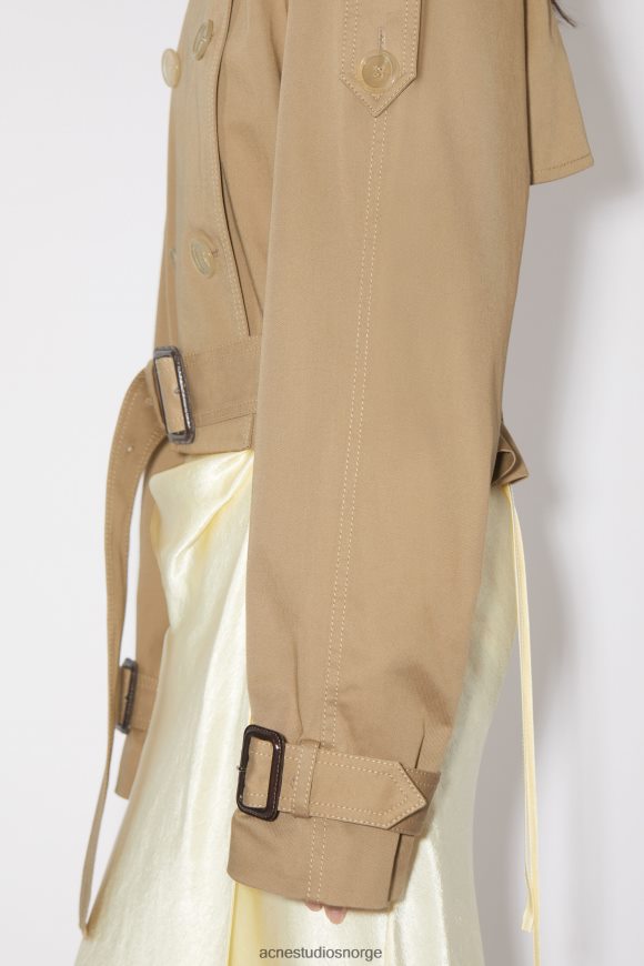 Acne Studios dobbeltspent trenchjakke N2PP4F43 klær kald beige