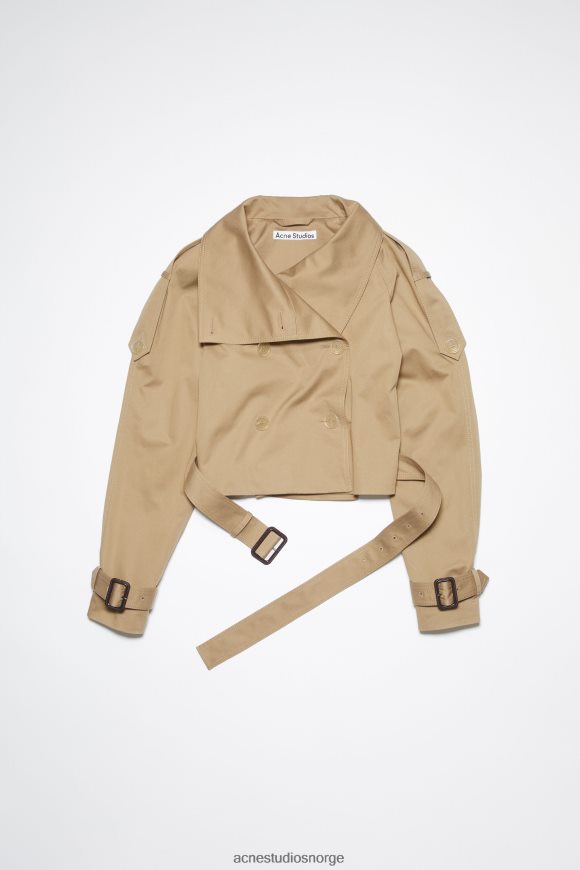 Acne Studios dobbeltspent trenchjakke N2PP4F43 klær kald beige