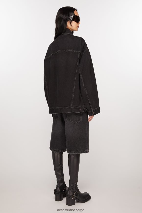 Acne Studios dongerijakke - oversized unisex passform N2PP4F16 klær svart