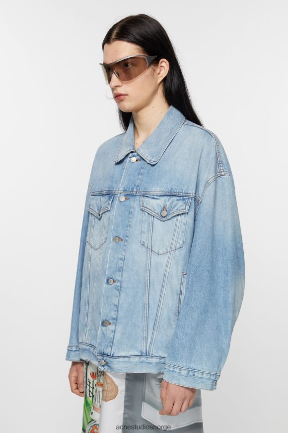 Acne Studios dongerijakke - oversized unisex passform N2PP4F909 klær lyse blå