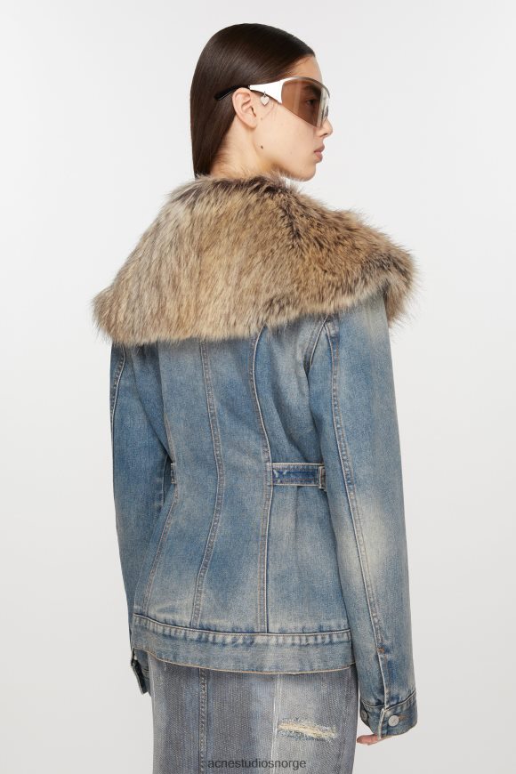 Acne Studios lodne denimjakke N2PP4F11 klær mellomblå