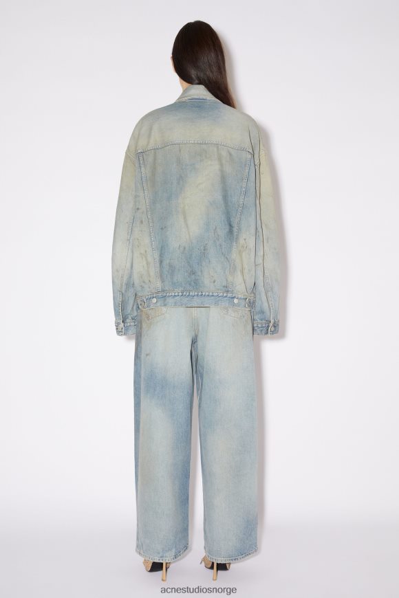 Acne Studios oversized denimjakke N2PP4F57 klær lyse blå