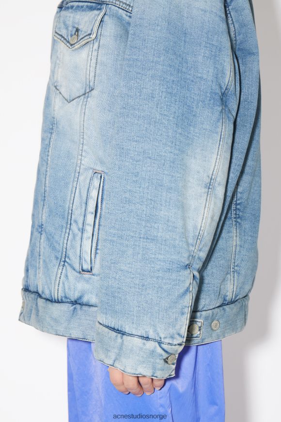 Acne Studios oversized denimjakke N2PP4F914 klær lyse blå