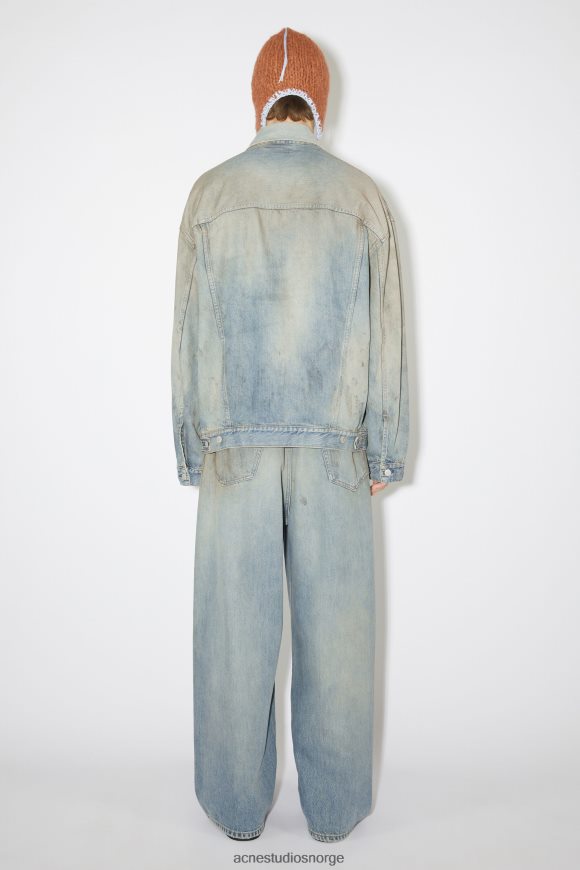 Acne Studios oversized denimjakke N2PP4F916 klær lyse blå