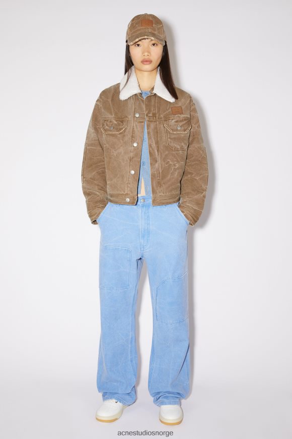 Acne Studios polstret denimjakke unisex N2PP4F21 klær toffee brun