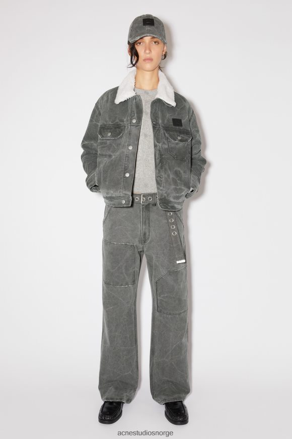 Acne Studios polstret denimjakke unisex N2PP4F25 klær karbongrå