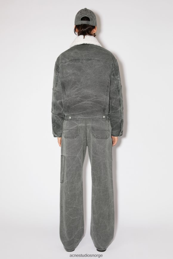 Acne Studios polstret denimjakke unisex N2PP4F25 klær karbongrå