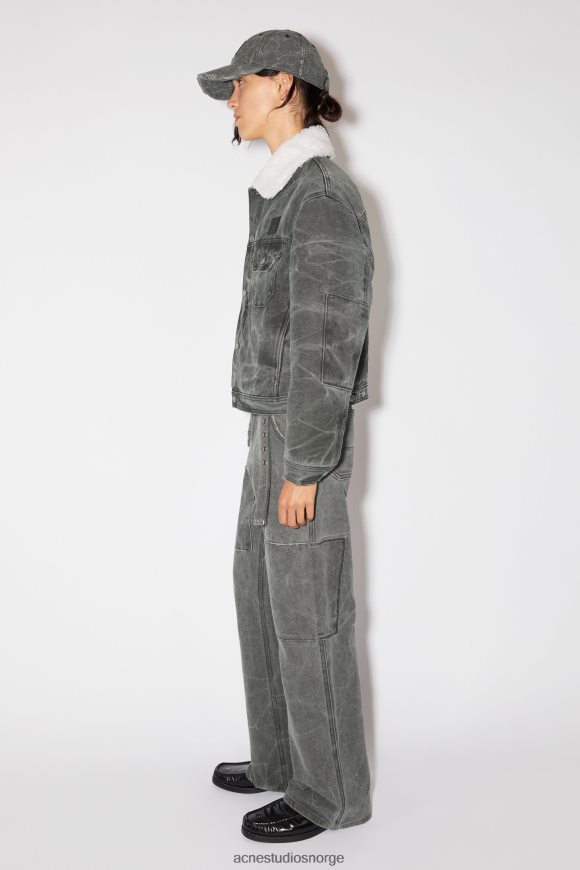 Acne Studios polstret denimjakke unisex N2PP4F25 klær karbongrå