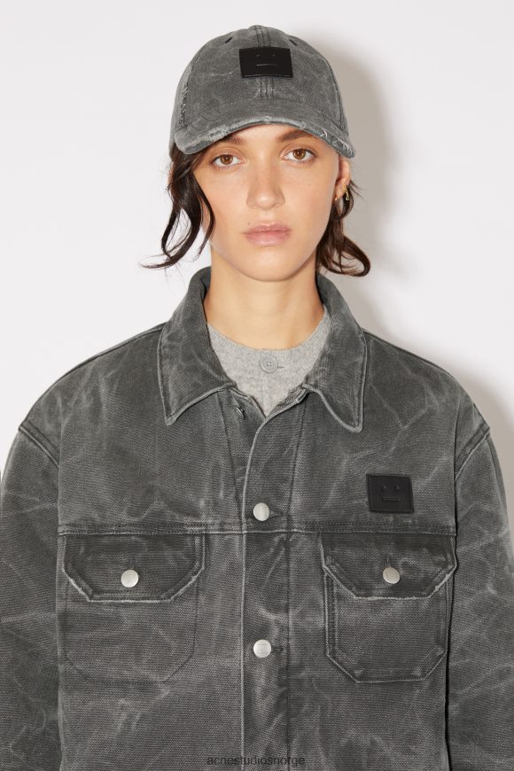 Acne Studios polstret denimjakke unisex N2PP4F25 klær karbongrå