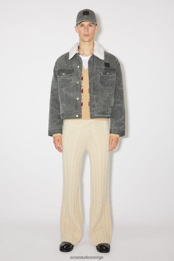 Acne Studios polstret denimjakke unisex N2PP4F903 klær karbongrå