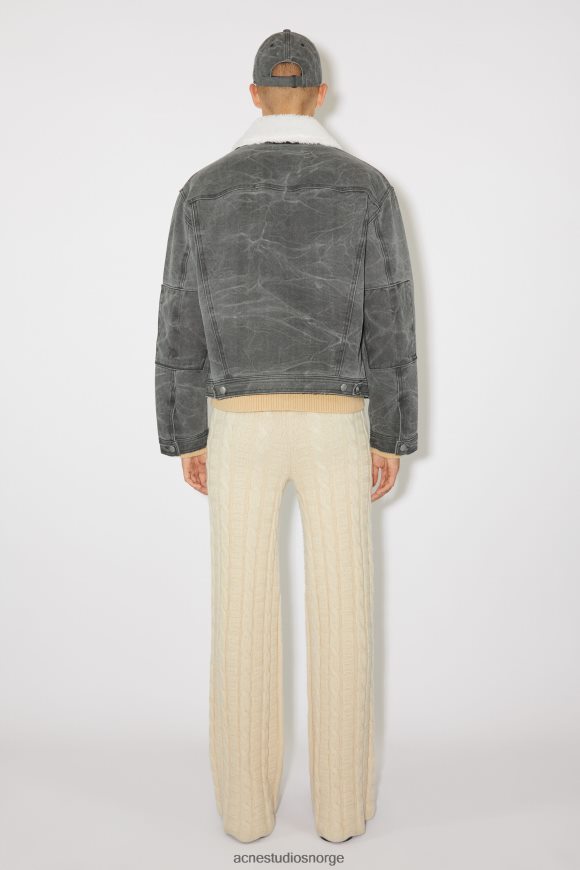 Acne Studios polstret denimjakke unisex N2PP4F903 klær karbongrå