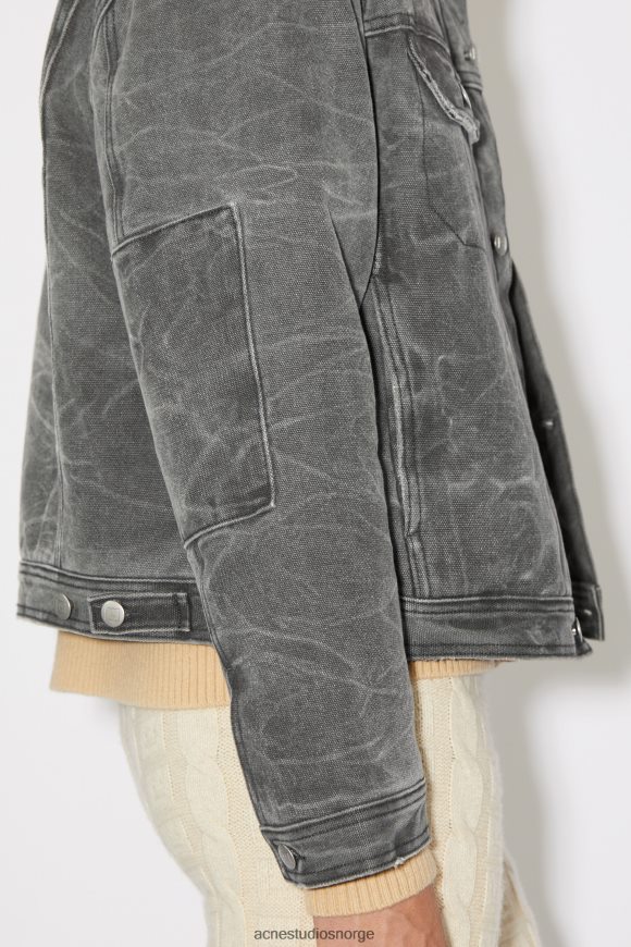 Acne Studios polstret denimjakke unisex N2PP4F903 klær karbongrå
