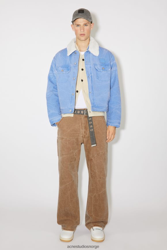 Acne Studios polstret denimjakke unisex N2PP4F905 klær pulver blå