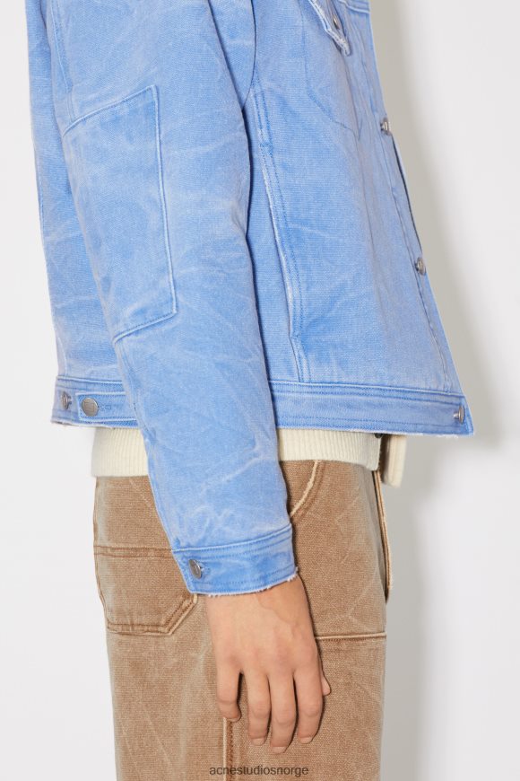 Acne Studios polstret denimjakke unisex N2PP4F905 klær pulver blå