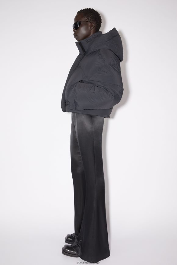 Acne Studios pufferjakke med hette N2PP4F31 klær svart