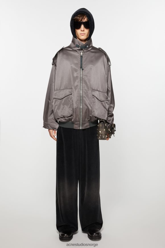 Acne Studios sateng jakke N2PP4F895 klær mellomgrå