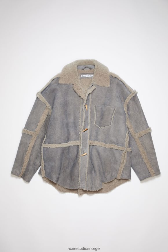 Acne Studios shearling jakke N2PP4F917 klær taupegrå