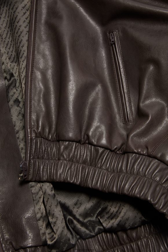 Acne Studios skinnjakke N2PP4F41 klær brun