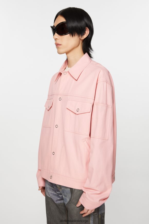 Acne Studios twill jakke N2PP4F889 klær blek rosa