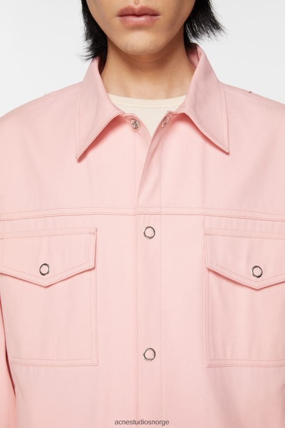 Acne Studios twill jakke N2PP4F889 klær blek rosa